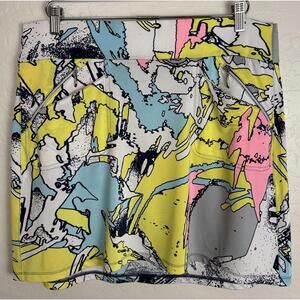 Jamie Sadock Skirt Pockets Art Golf Preppy Retro Sports Grunge Zippers XL 1790
